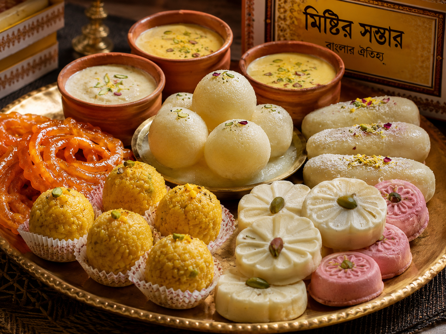 South Asian sweets display
